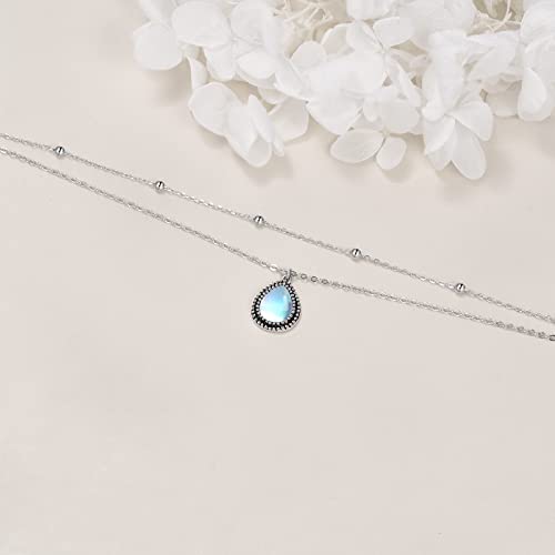 Image of POPLYKE 925 Sterling Silver Double Layered Chain Evil Eye Daisy Sunflower Butterfly Anklets for Women Holiday Beach Crystal Ankle Bracelet Dainty Evil Eye Jewelry