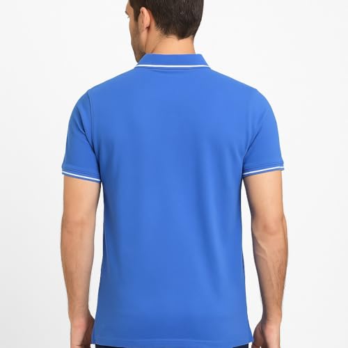 Image of Mens Pique Polo T-Shirt | Cotton Rich, Smart Fit Polo with Embroidered Logo | Casual & Sports Wear | Polo T-Shirt for Men