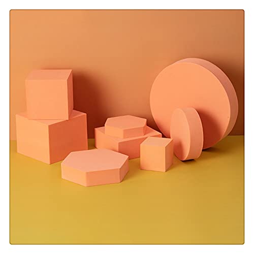 GISELA D Accessoires de photographie,Cubes de mousse dure,Utile pour les photos de produits ou comme présentoir,Orange
