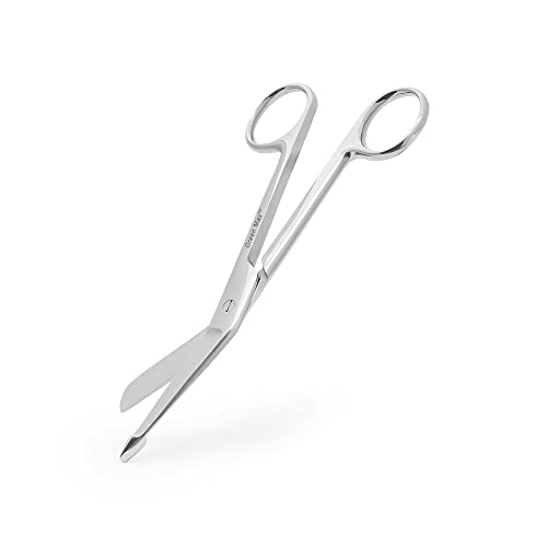 Green Max Lister Bandage Scissors-Safety Bandage & Trauma Shears-Stainless Steel Professional Scissors for First Aid Utility-Medical Care & Home Nursing-Size 5.5" (Silver, 5.5)