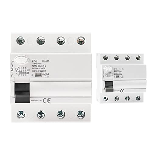 Disjoncteur électromagnétique 3P+N 25A 30mA GYL9 Type AC pour tableau électrique