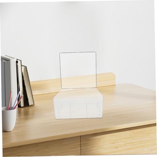 Boîte en acrylique transparent Housoutil avec couvercle et compartiments - 6