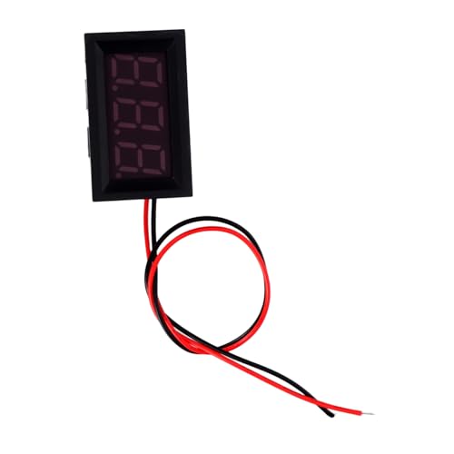 WATIIFUFU 2個 電子測定器 デジタル電圧計 デジタル電圧テスト LED表示電圧計