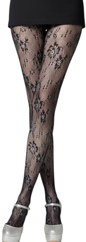 Image of ToBeInStyle Women's Elegant Floral Vine Fishnet Pantyhose