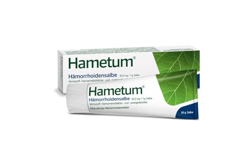 Hametum mazilo za hemoroide + aplikator zeliščnega zdravila s hamamelisom | 50 g | deluje protivnetno | Lajša srbenje in pekoč občutek proti začetnim simptomom hemoroidov