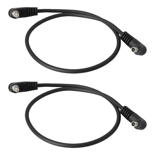 Micro Traders 2pcs 3.5mm Plug to Male Flash PC Sync Cord Cable 30CM for Studio Photography