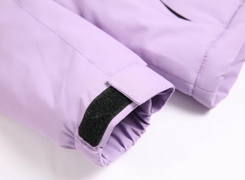 Keevoom Girls' Waterproof Skiing Jacket Warm Winter Coat With Hood Purple 6-7 thumb #4