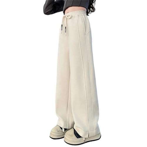 Pantalones deportivos de pierna recta y ancha para niños holgados de algodón