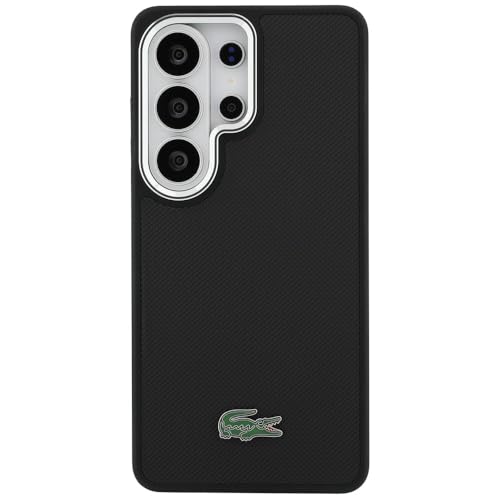 Image of CG MOBILE Lacoste [Official Licensed], Protective Case Designed for Galaxy S26 Ultra (2026) | Magnetic System Full Wrap Petit Pique PVC Hard Case - Black