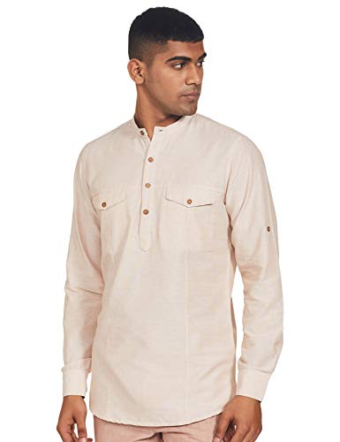 Image of Ethnix by Raymond Men's Cotton Regular Fit Tunic Shirt