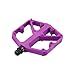 Mountain for Bike Pedals, Road for Bicycle Pedals with DU Bearings, Aluminum Alloy Anti-Skid Nylon for Surface for Smooth Rotation and Efficient Riding Experience, Black(Purple)