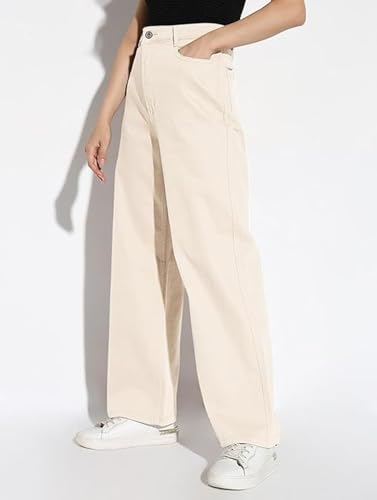 Image of ADBUCKS Wide Leg Jeans for Women | Jeans Pant for Women | High Rise Jean I