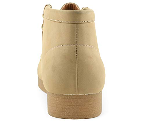 Amali Jason2 Chukka Boots for Men - Men\'s High-Top Casual Boots Manmade Suede Desert Chukka Boots - Casual Boots Lace Up Crepe Rubber Sole - Mens Desert Chukka Boots Tan Size 10 - Thumbnail 7
