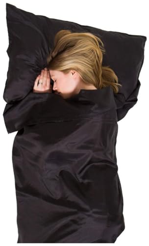 Lifeventure Silk Ultimate Sleeping Bag Liner; Black; Rectangular