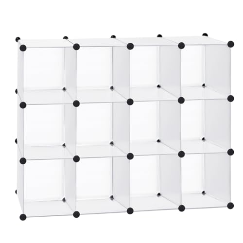 T-LoVendo Armario Modular Cubos. Estantería Zapatero plástico Blanco. Fácil Montaje. Librería...