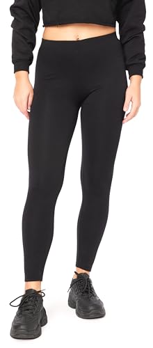 Bellivalini Leggins Calientes Mujer Termo Mallas Invierno Cálidas Après Ski BLV50-320 (Negro, XXL)
