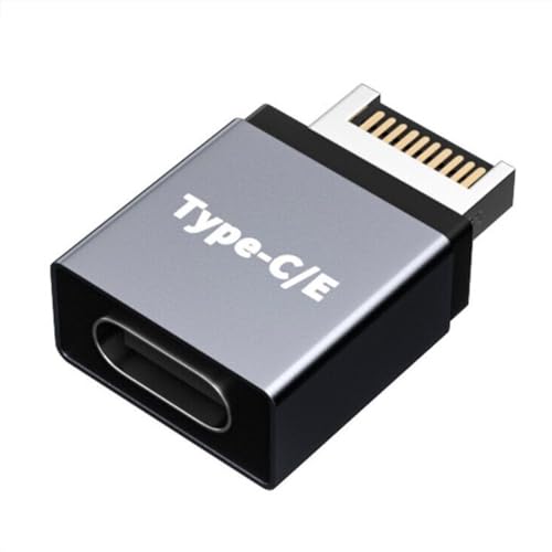 Image of ETZIN Type-E Male to Type-C USB-C Female Adapter for Computer Front Motherboard Type E to USB C Adapter Data Transfer Rates up to 10Gbit /s .