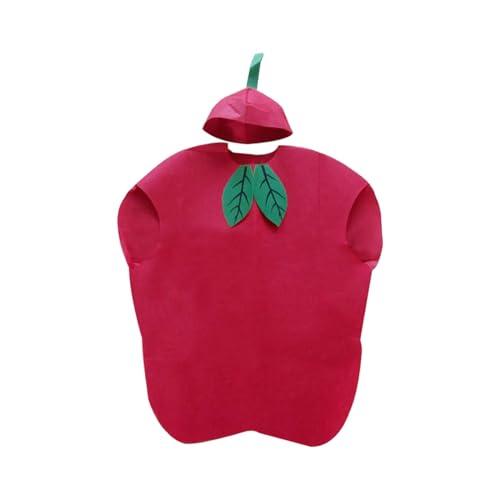 kowaku Disfraz de fruta para adultos, novedad decorativa, disfraces de comida cómoda, accesorios de vestir para juego de simulación, manzana