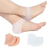 Gel Heel Cups for Women Men Plantar Fasciitis Heel Pads Cushion Great for Heal Your Sore Heel, Dry Cracked Heels, Bone Spur & Achilles Tendinitis Pain Relief Protectors for Men & Women (2 Pair)