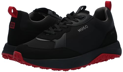 Image of HUGO Mens Running Style Mix Material Sneakers