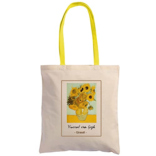 Hole Gadget S.r.l Shopping Tote Bag Aesthetic Girasoli Van Gogh 100%...