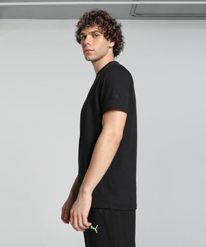 Puma Men's Printed Regular Fit T-Shirt (627305_Black