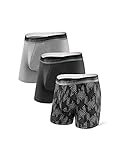 separatec boxer uomo 3 pack uomo mutande intimo pantaloncini retro rayon bambù con sacchetti separati intimo, s-xl