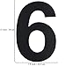 BetLight Modern Large House Numbers-12 Inch High Stainless Steel Floating Home Address Number for Outside/Black/Number 6