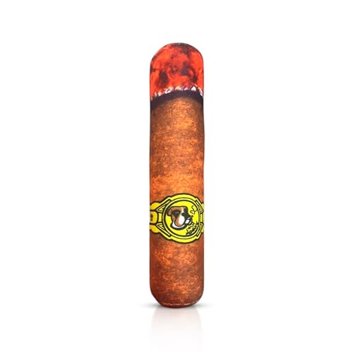 Vaulted Skulls & Co Dog Cigar Toy Small | Cigar Chew Toy Dogs | Dog Cigar Toy w/Squeaker | Pet Cigar Chew Toy | Small/Medium Breed | 7