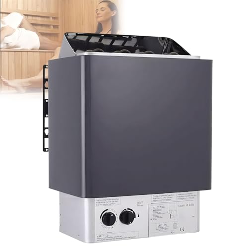 HXLDZOU Sauna Heater,Portable Sauna Heater, Electric Sauna Heater, Stainless Steel Sauna Oven with 3H Timer 0-110℃ Temperature Adjustable, for Home Hotel Spa (9.0kw)