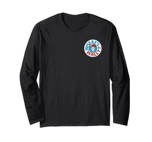 ウォーリーをさがせ Logo and Back Pose Front & Back 長袖Tシャツ
