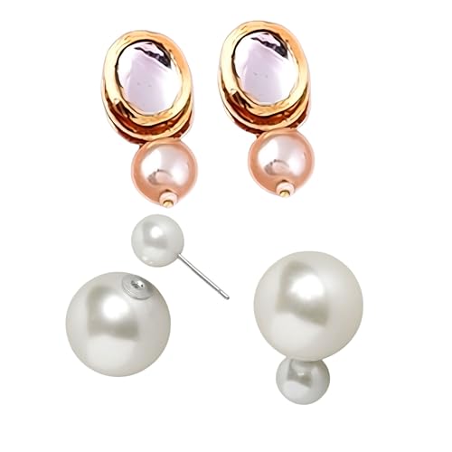 Image of Mansiyaorange Chunky Earrings Tops Stud For Women & Girls