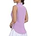 Sicnebee Women Golf Shirt UPF 50+ Tennis Polo Shirts Dry Fit Lightweight V-Neck Sleeveless Collared Shirts Golf Tank Top Solid Fashion Tennis Top Workout Gym Racerback Summer Athletic Outfit