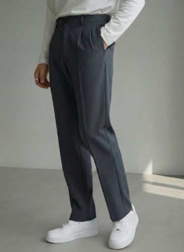 Image of INDICLUB Men's Track Pants with Side Stripe, Drawstring Waist, Straight Leg
