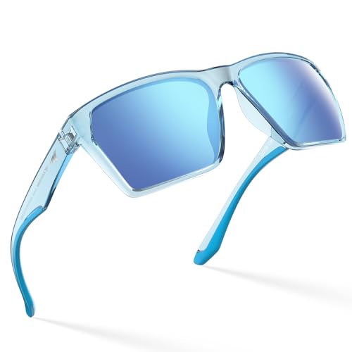 KastKing Beartrap Polarized Sport Sunglasses for Men & Women, Wayfarer Design, PuriVex Scratch & Water-Resistant Coating, UV400 Protection, Fishing, Driving & Boating Eyewear