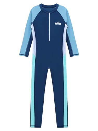 Girls/Boys One-Piece Full Body Swimwear Kids Long Sleeve Zipper Sport Swimsuit UPF 50+ Rash Guard3