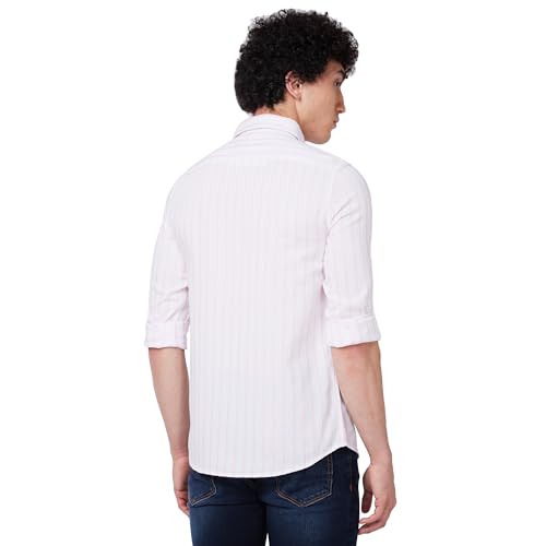 Image of Spykar Men's Regular Fit N /A Full Sleeve Striped Casual Shirts