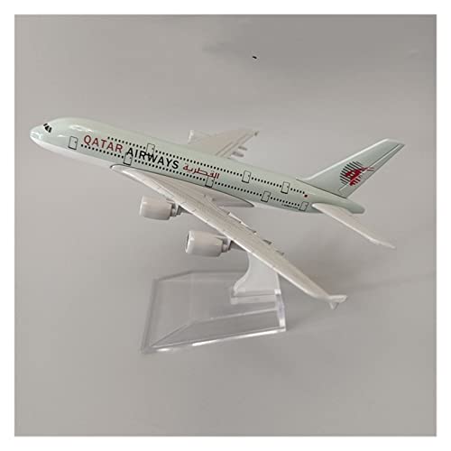 Modelo de avión de metal Qatar Airways A380 miniatura premium fundida a presión CLMJHG