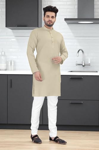 Image of trustous Mens straigth Solid Kurta Pyjama Set Combo in 100% Cotton with 16 Colour Option and Size are XS to 3XL for (Birthday,Wedding, Ceremony, Casual, Engagement)