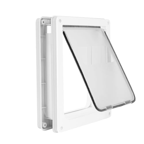 Large Doggie Door with Magnetic Locking Panel for Home Security - Durable & Weatherproof Outer Size 16.9x14in for Medium to Large Dogs, Cats, Pets. Easy to Install by Lessmon - Used condition - US$28.15