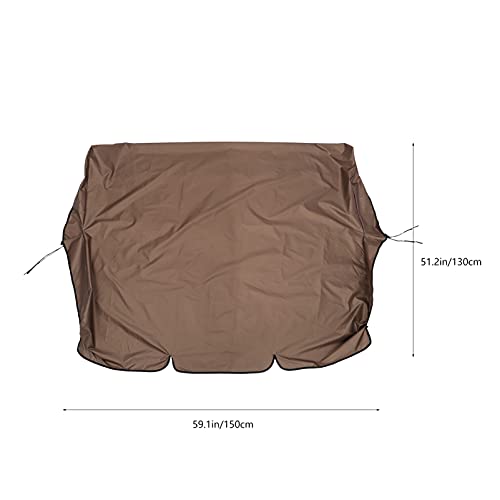 Cubierta de asiento para columpio Yardwe café de 150x50 cm impermeable para porche exterior 4