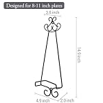 MyGift Set of 2 Vertical Hanging Collectible Plate Holders, Wall Mounted Matte Black Metal Wire Vintage Scrollwork Display Racks, Holds 8 to 11 Inch Plates - Image 5