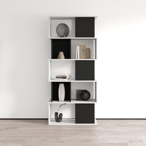Meble Furniture Prato Bookcase - Modern Rectangular Storage Bookc...