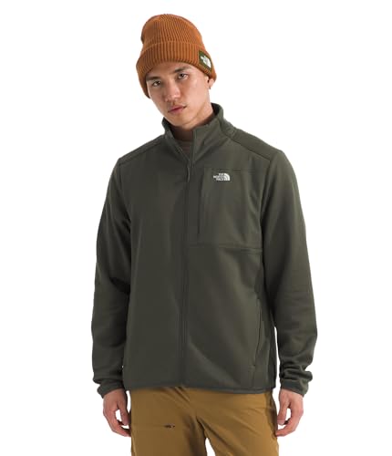 Image of The North Face Men's TNF Performance Fleece Full Zip Jacket - Lightweight Sweater, Pockets & Stretch Fabric on Cuffs & Hem, New Taupe Green, X-Small