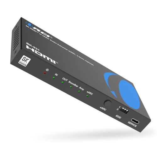 OREI 4K 60Hz 18G HDMI 2.0 Audio Converter Extractor - ARC Support - SPDIF + 3.5mm Output - HDCP 2.2 - Dolby Digital/DTS Passthrough CEC, HDR, Dolby Vision HDR10 Support (HDA-925)