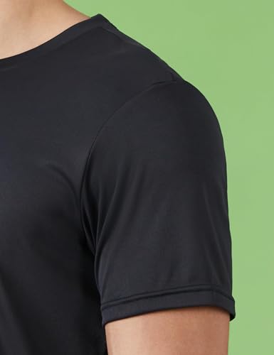 Image of Amazon Brand - Symbol Men's Solid Active Regular Fit Sports T-Shirt | Round Neck | Half Sleeve (Available in Plus Sizes)