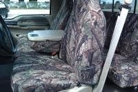 Durafit Seat Covers, Made to fit 1999-2007 F250-F550 Front 40/20/40 Split Seat Covers in New Conceal Twill with Pointed Molded Headrests and Opening Console
