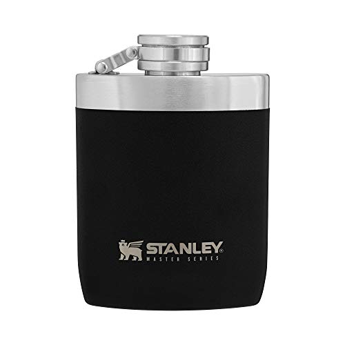 Stanley Master Hip Flask 8oz with Integrated Steel Cap, Wide Mouth 1.0mm Stainless
