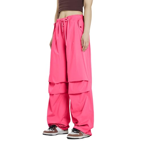 Image of Rolanko Parachute Pants for Girls Y2K Cargo Trousers with Pockets Harajuku Jogger Pants Kids 4-14 Years