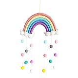 Amplias aplicaciones: el bonito arco iris de macramé es una opción ideal para la decoración del hogar. Adecuado para dormitorio, sala de estar, estudio, habitación infantil, habitación de bebé, baby shower, habitación infantil, etc. También es un regalo perfecto para bebés, recién nacidos y niños, también pequeños artículos decorativos ideales para fiestas de inauguración, cumpleaños, bodas, Navidad. , etc